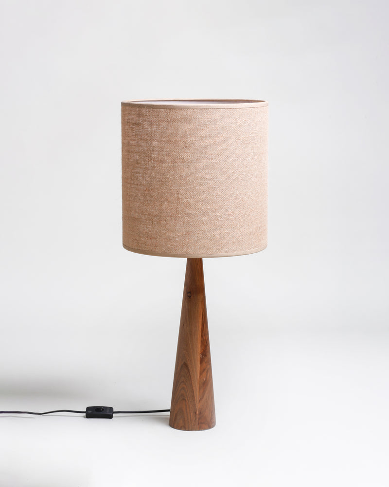 TL 11 Table Lamp, Walnut Wood - Jute