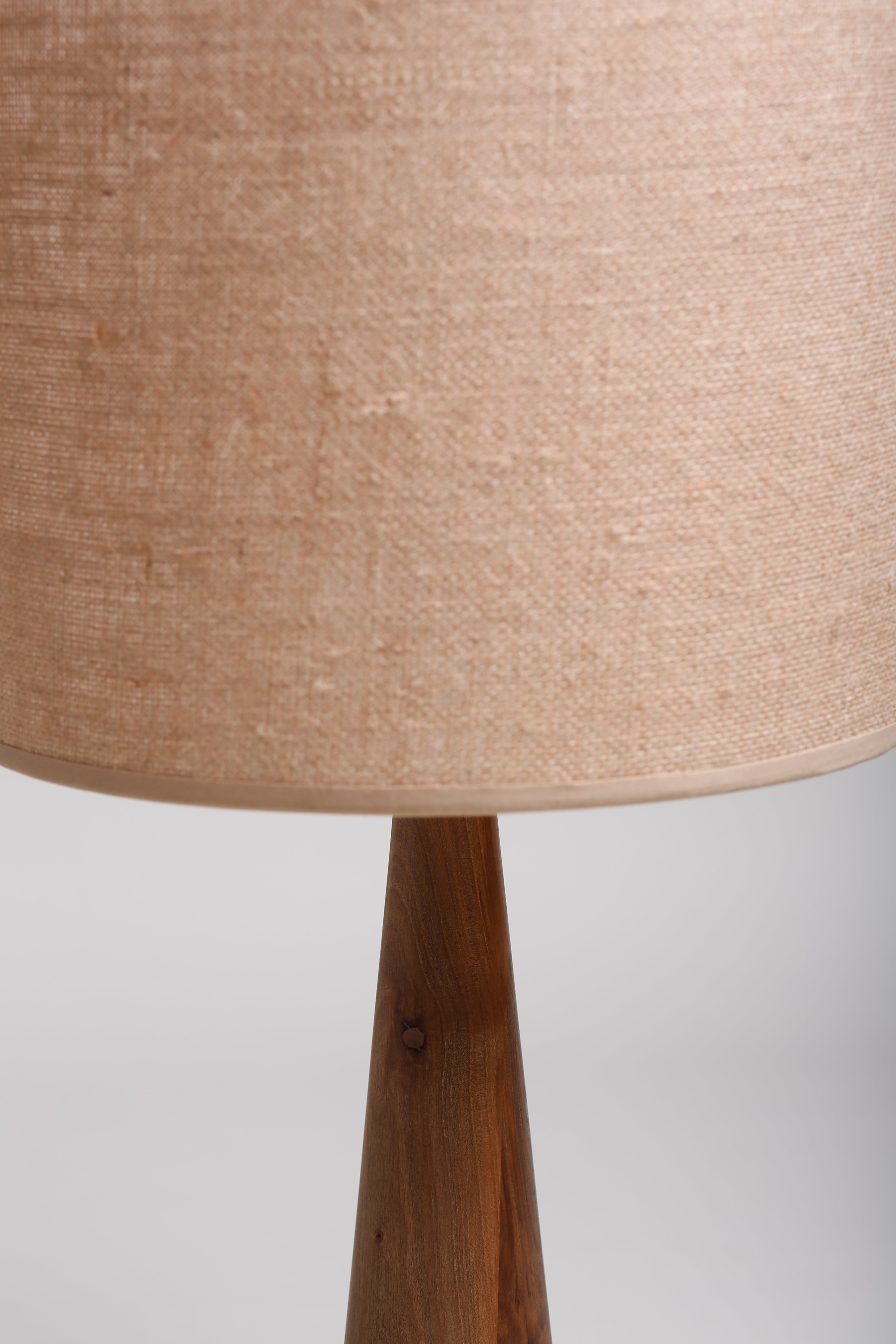 TL 11 Table Lamp, Walnut Wood - Jute
