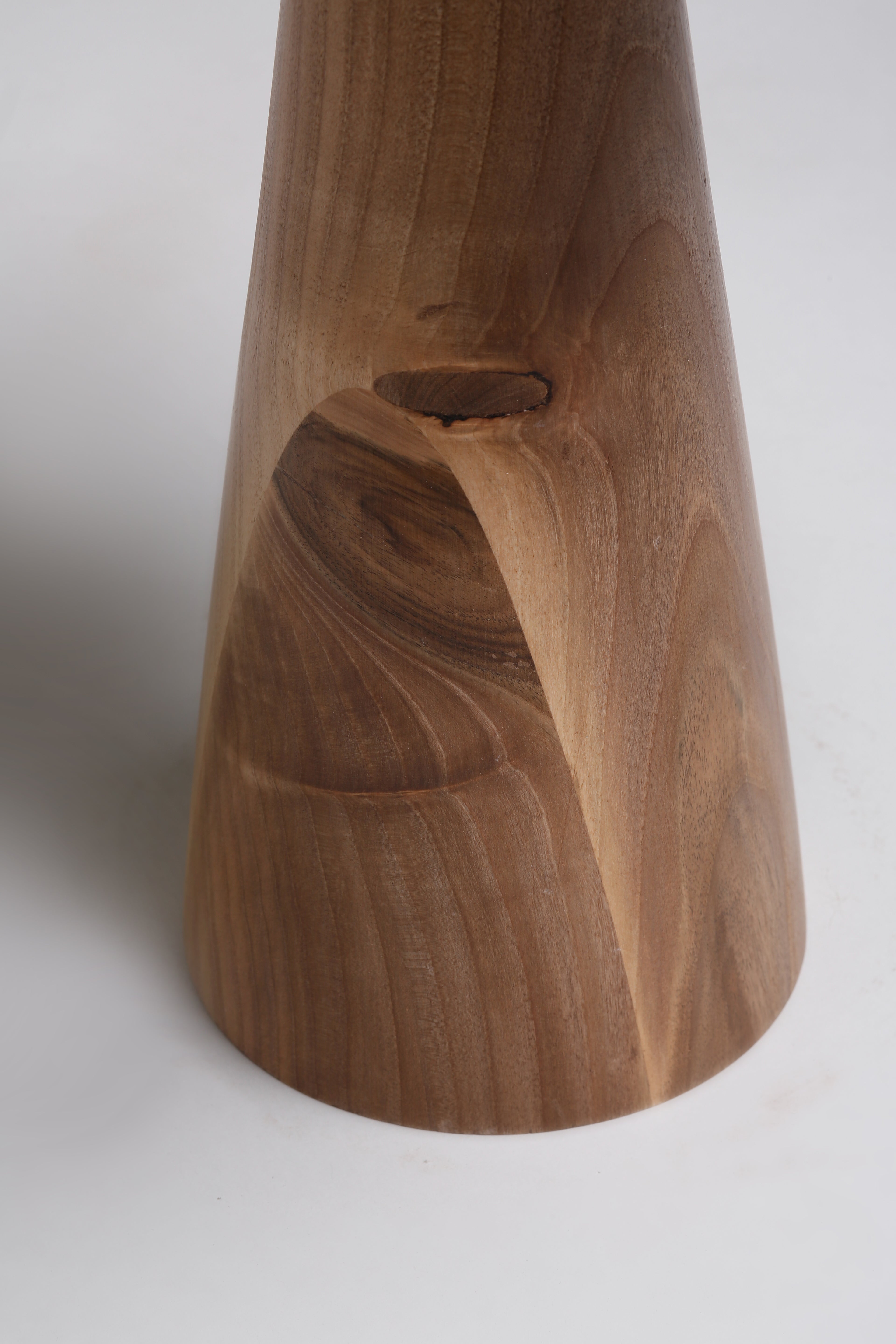 TS11 Side Table, Black Khenifra marble-Walnut wood