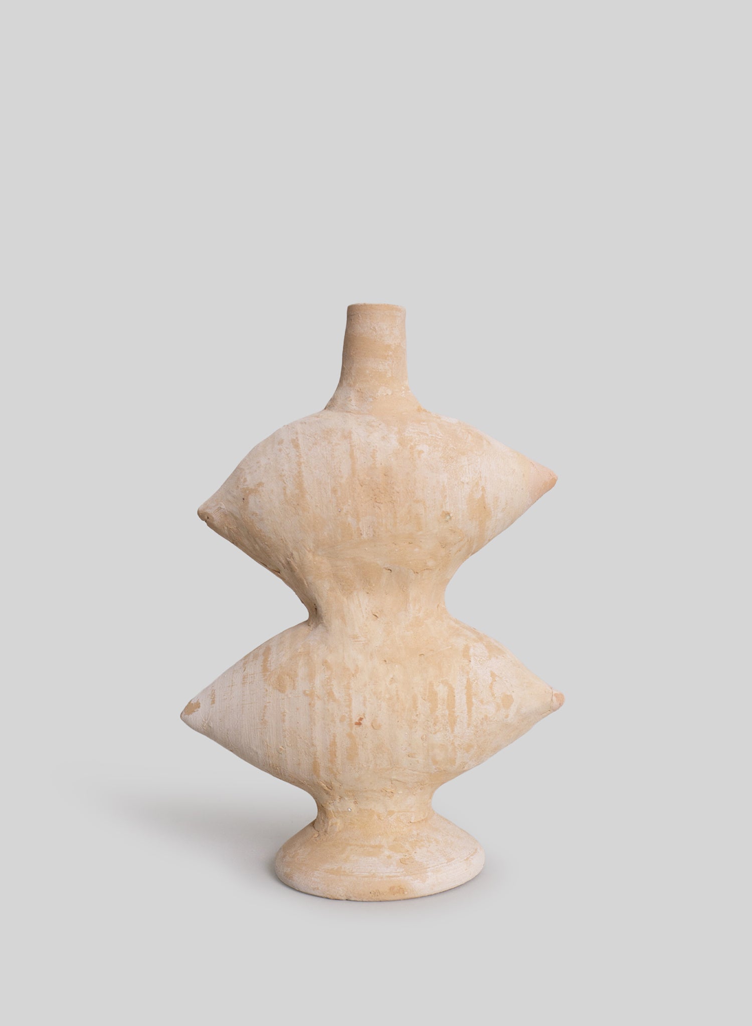Tamegroute Double-Spike Vase H25 cm, Unglazed