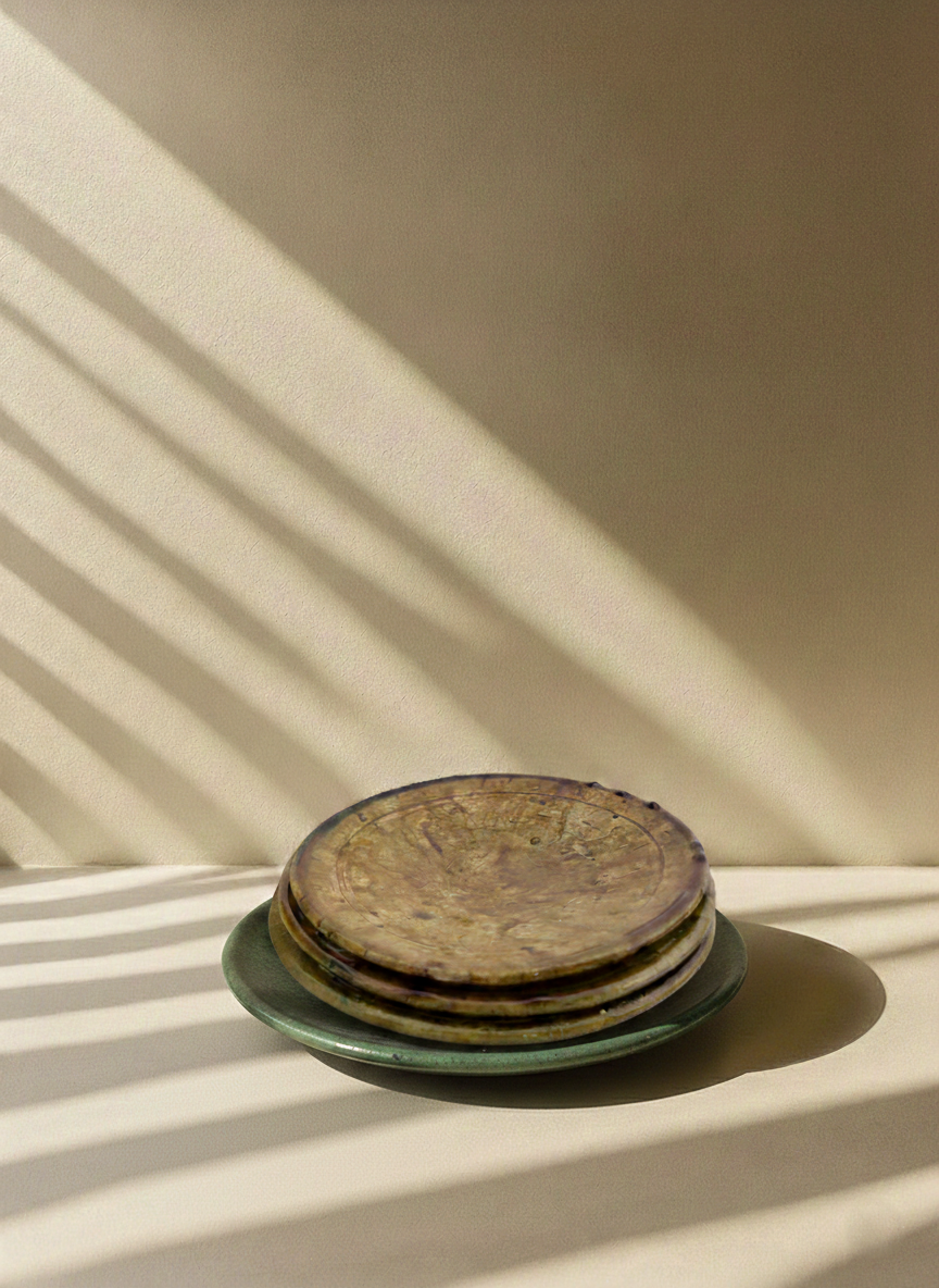 Tamegroute Dining Plate, Olive