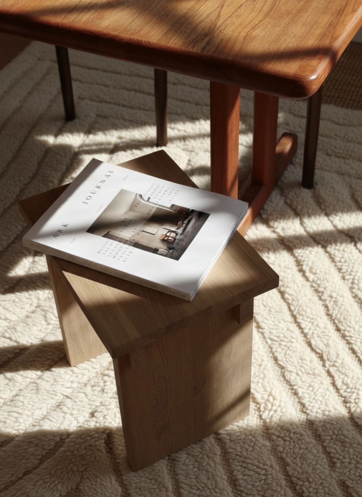 Tazrirt Wool Rug 200x300 cm, Natural wool
