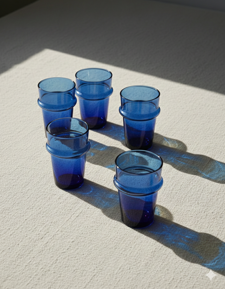 Tea Glass H10.5 Ø22 cl, Blue