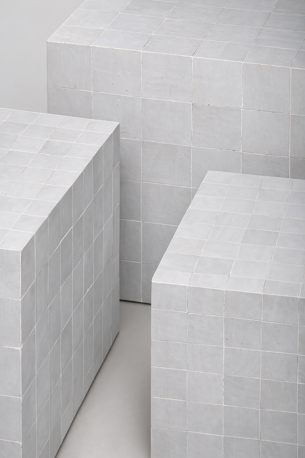 TS 12 Side Table, White Zellige