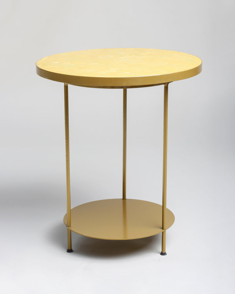 Ligna Disc Mono Side Table, Marrakech Yellow