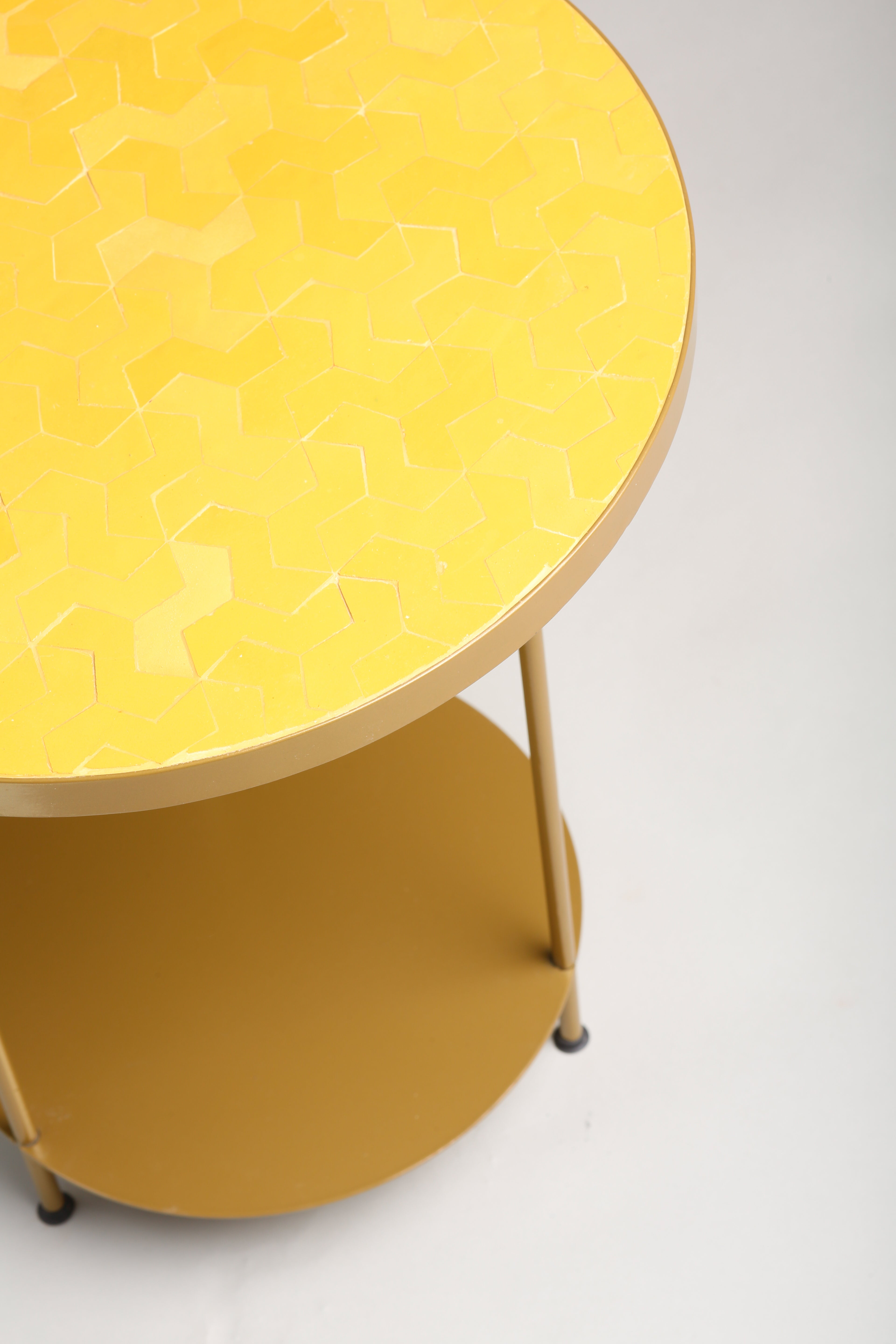 Ligna Disc Mono Side Table, Marrakech Yellow