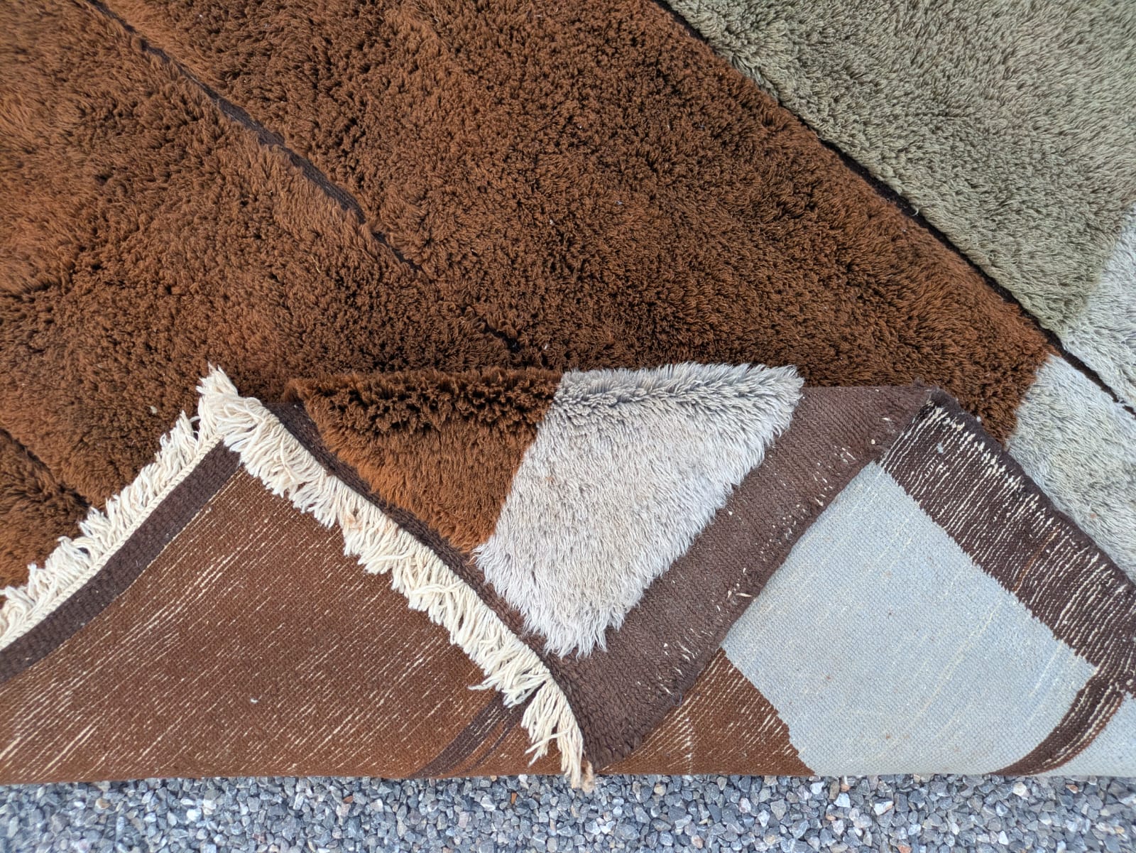 Canyon Wool Rug 320x420 cm, Marsh-Brown-Light grey